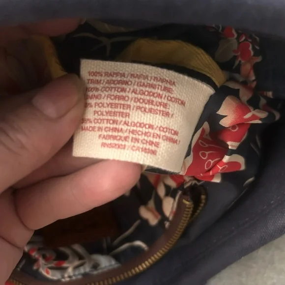 Lucky Brand canvas and straw bucket bag - Picture 5 of 12